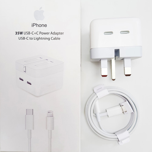35 W Usb-C+C Power Adapter Usb-C To Lightning Cable [Three Pin]